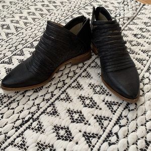 FREE PEOPLE black booties. Size 36. Fits like a 6.